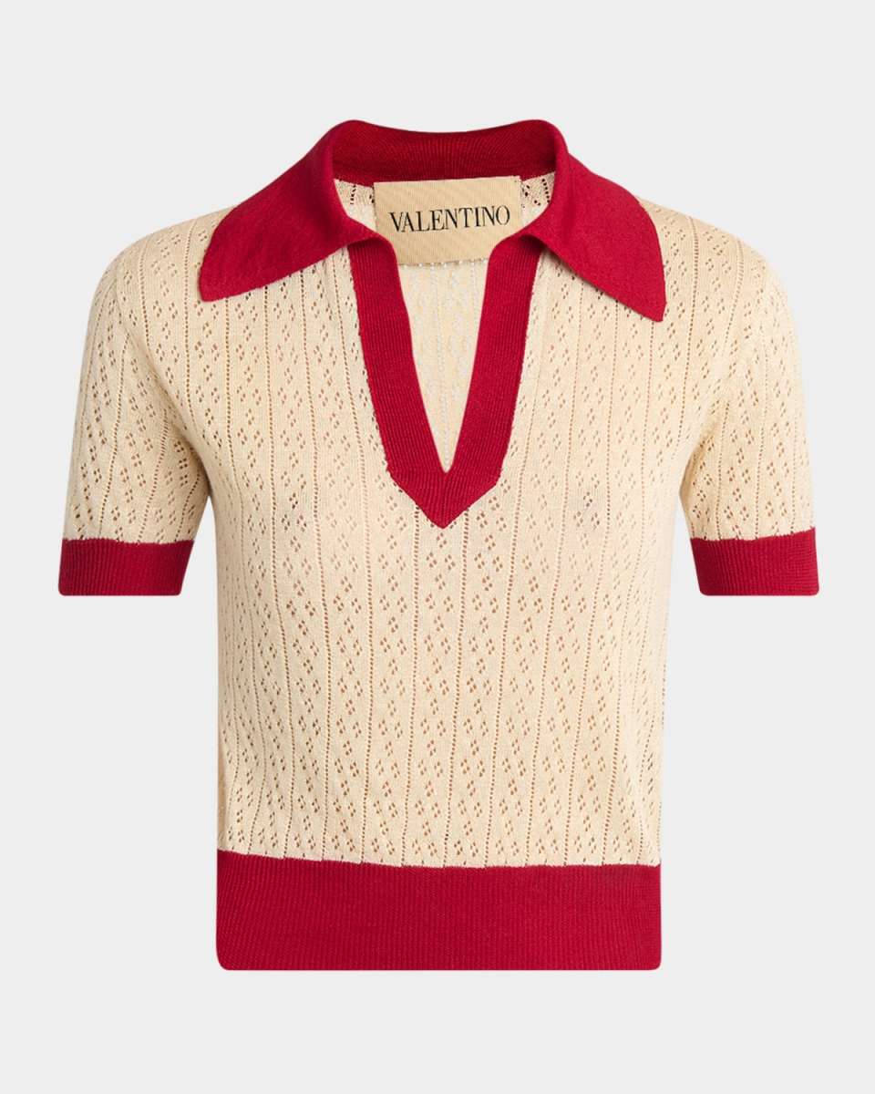 Pointelle Linen-Viscose Sweat